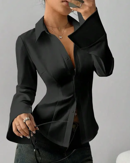 Women’s Slim Fit Button-Down Long Sleeve Shirt