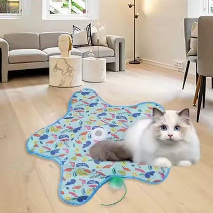 Interactive Motion Sensor Cat Toy with Hidden Feather Teaser