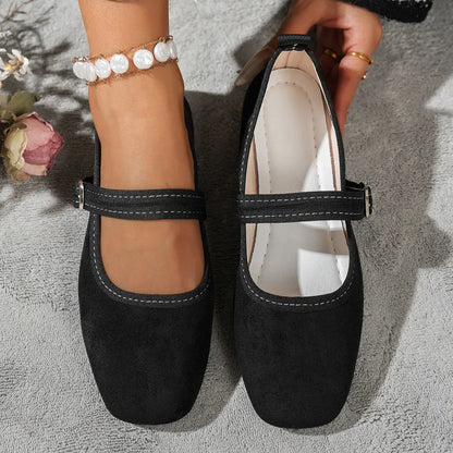Women’s Retro Mary Jane Buckle Strap Flats