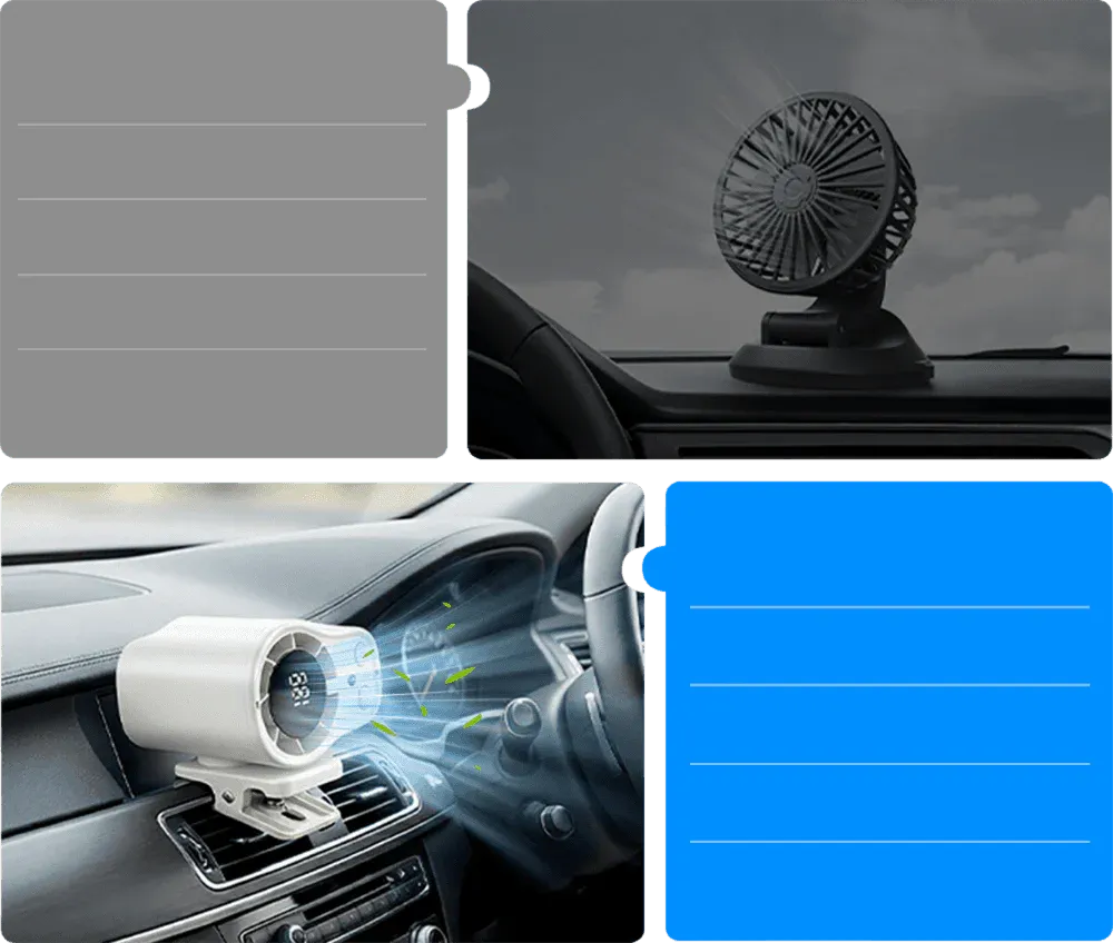 Portable Clip-On Turbo Fan with LED Display