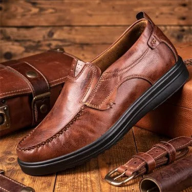 Men’s Leather-Look Comfort Slip-On Loafers