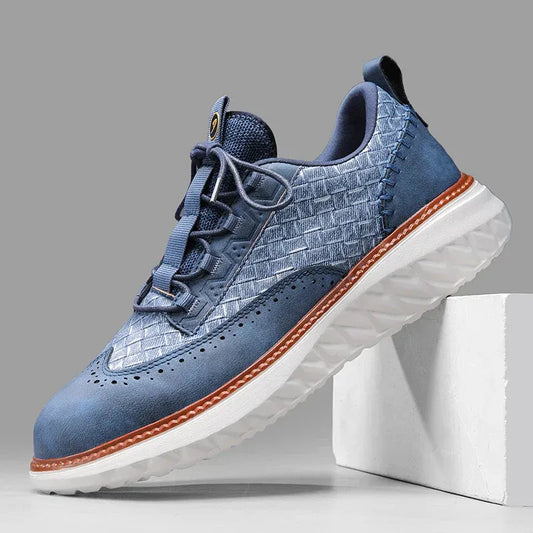 Smart Casual Leather-Look Trainers for Men