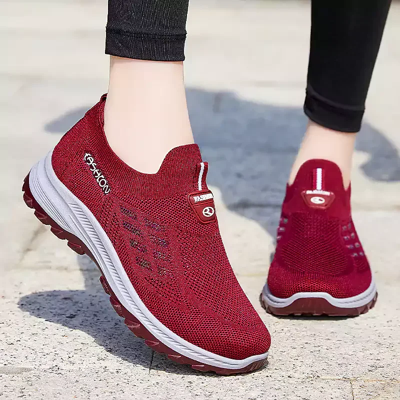 Women’s Breathable Slip-On Knit Trainers