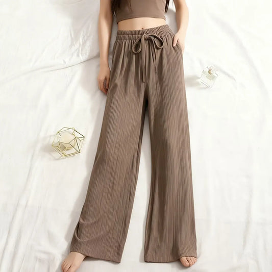 Women’s High-Waist Ribbed Wide-Leg Trousers