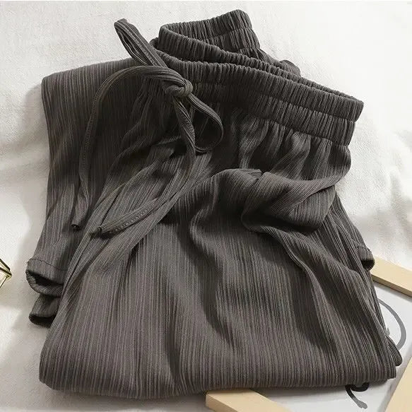 Women’s High-Waist Ribbed Wide-Leg Trousers