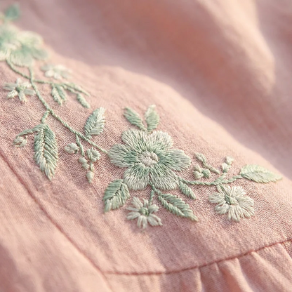 Women’s Casual Loose Embroidered Midi Dress