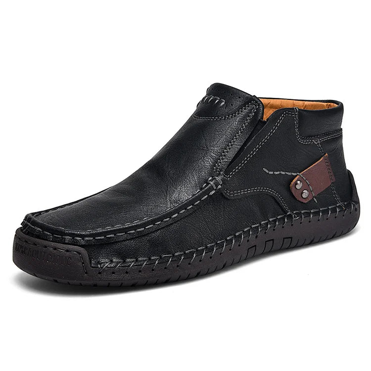 Men's Casual Non-Slip Leather-Look Slip-On Loafers