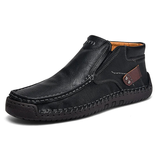Men's Casual Non-Slip Leather-Look Slip-On Loafers