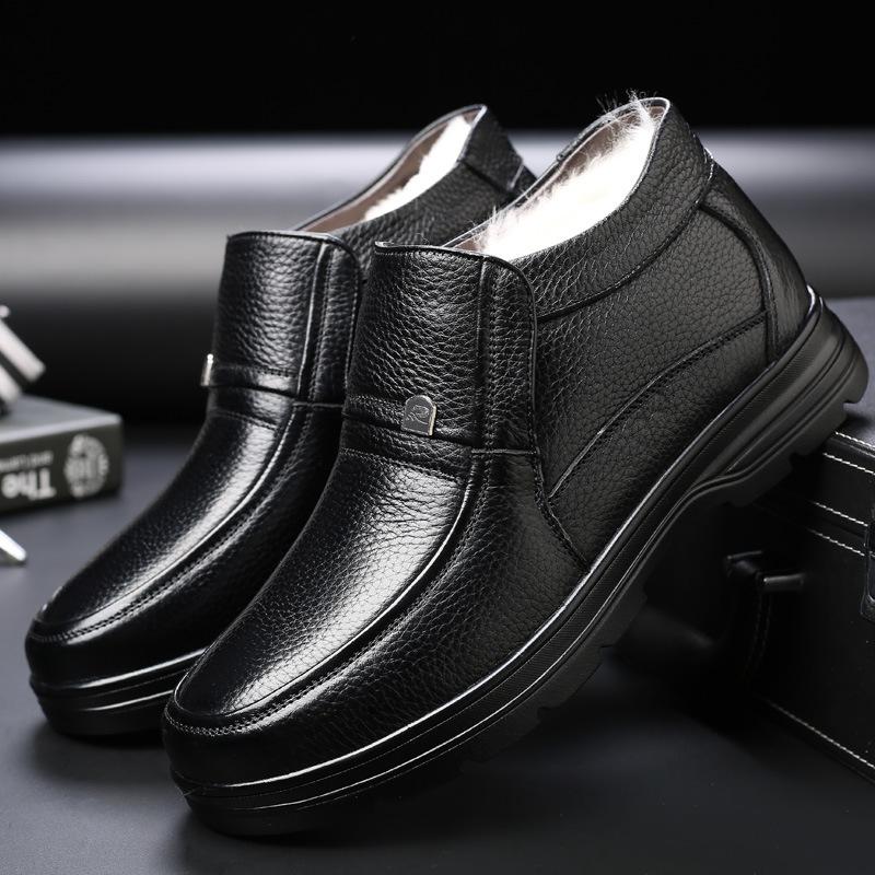 Warm, Non-Slip Leather-Look Shoes