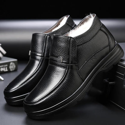 Warm, Non-Slip Leather-Look Shoes