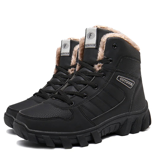 Men's Water-Resistant Anti-Slip Durable Leather-Look Boots
