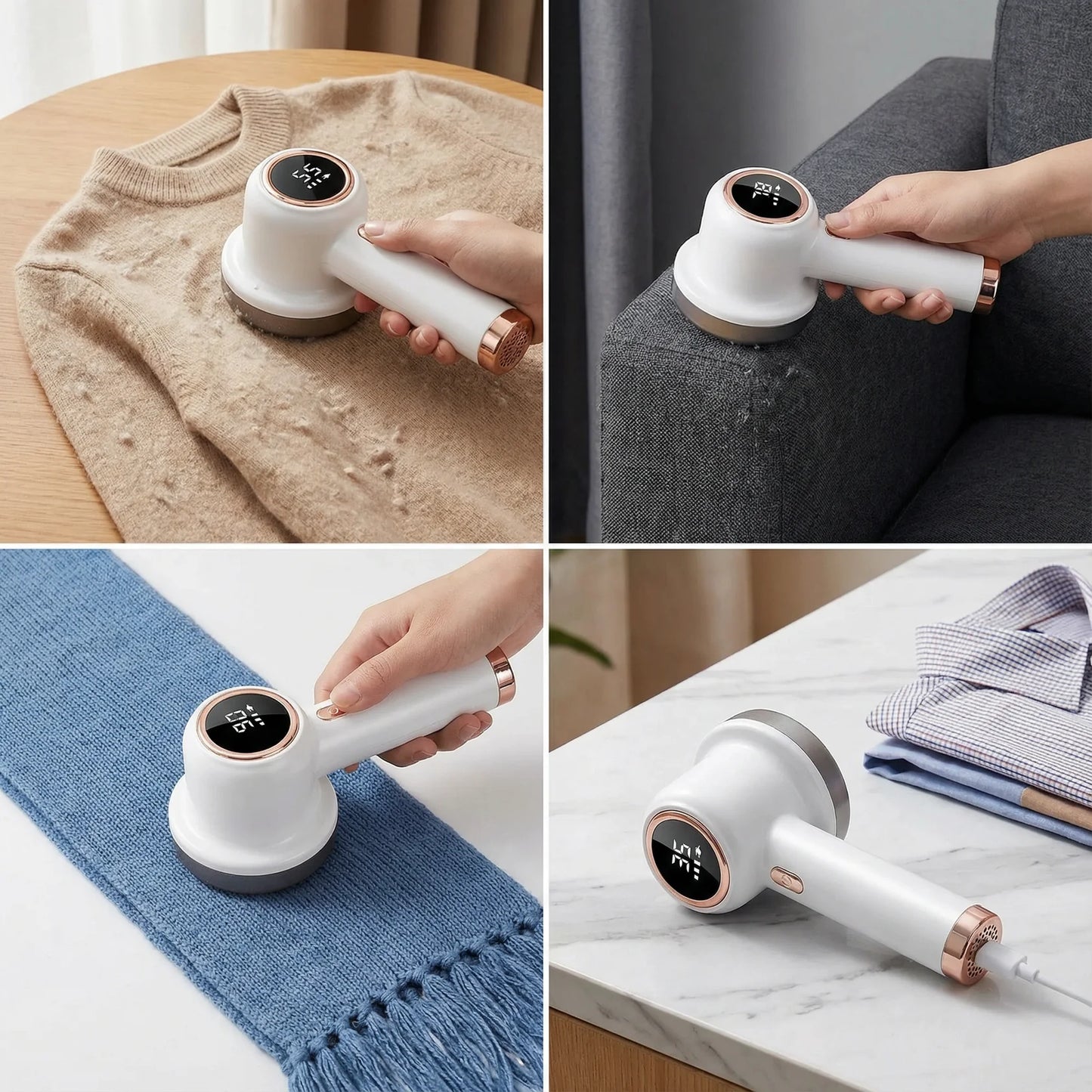 Electric Rechargeable Fabric Lint Remover with LED Display