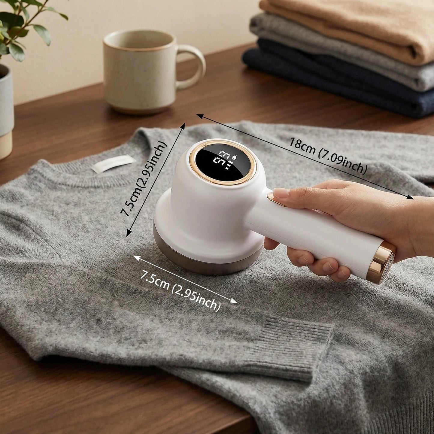 Electric Rechargeable Fabric Lint Remover with LED Display