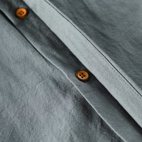 Men’s Japanese-Inspired Linen Blend Casual Shirt
