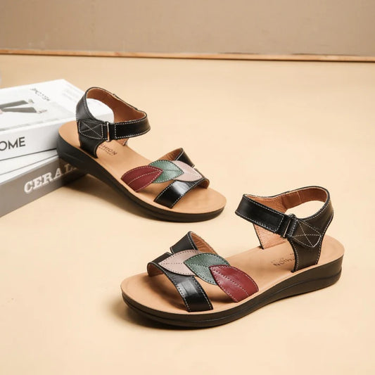 Premium Leather-Look Anti-Slip Flat Women's Shoes