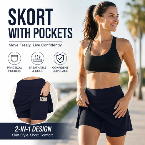 Women's Skirt-Style Active Shorts