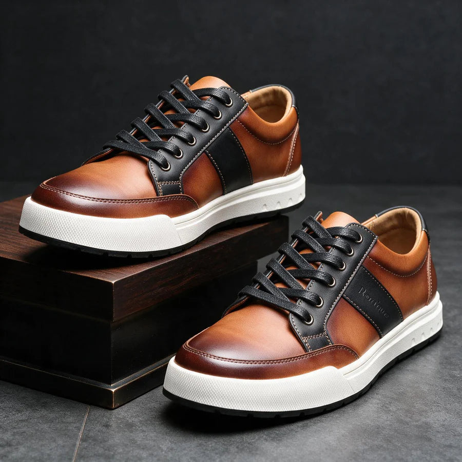 Men’s Contrast Panel Lace-Up Trainers