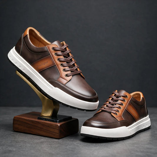 Men’s Contrast Panel Lace-Up Trainers