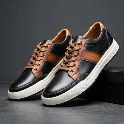 Men’s Contrast Panel Lace-Up Trainers