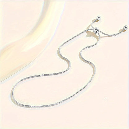 Women’s Polished Snake Chain Adjustable Anklet