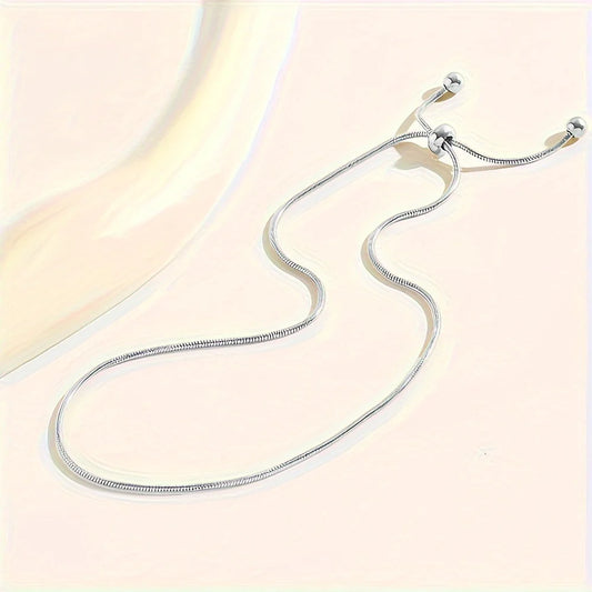 Women’s Polished Snake Chain Adjustable Anklet