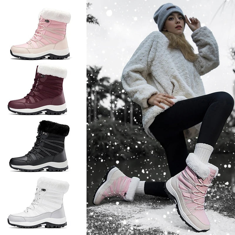 Women's warm winter snow boots