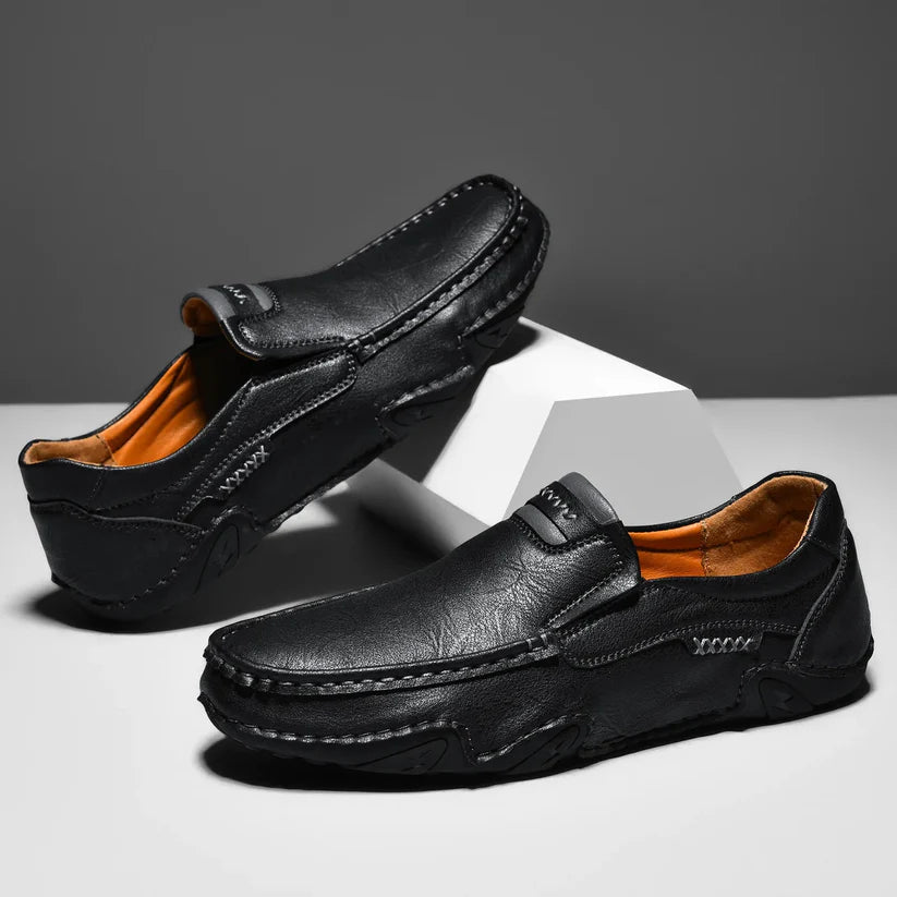 Men’s Calf Leather-Look Comfort Support Loafers