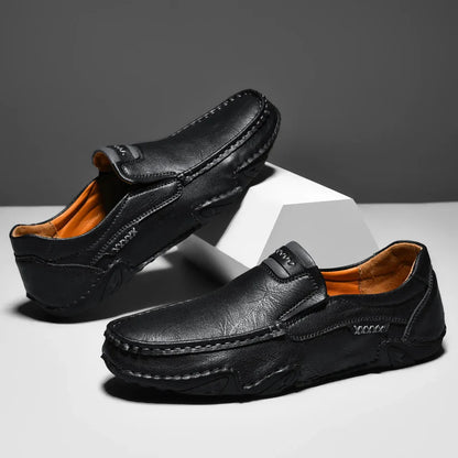 Men’s Calf Leather-Look Comfort Support Loafers
