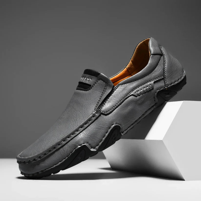 Men’s Calf Leather-Look Comfort Support Loafers