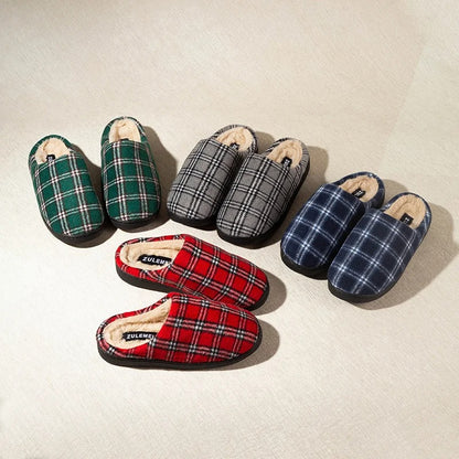 Striped Fleece Indoor Slippers