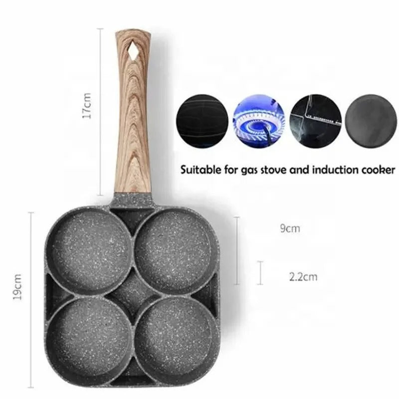Multi-Section Maifan Stone Breakfast Cooking Pan