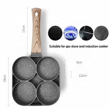 Multi-Section Maifan Stone Breakfast Cooking Pan