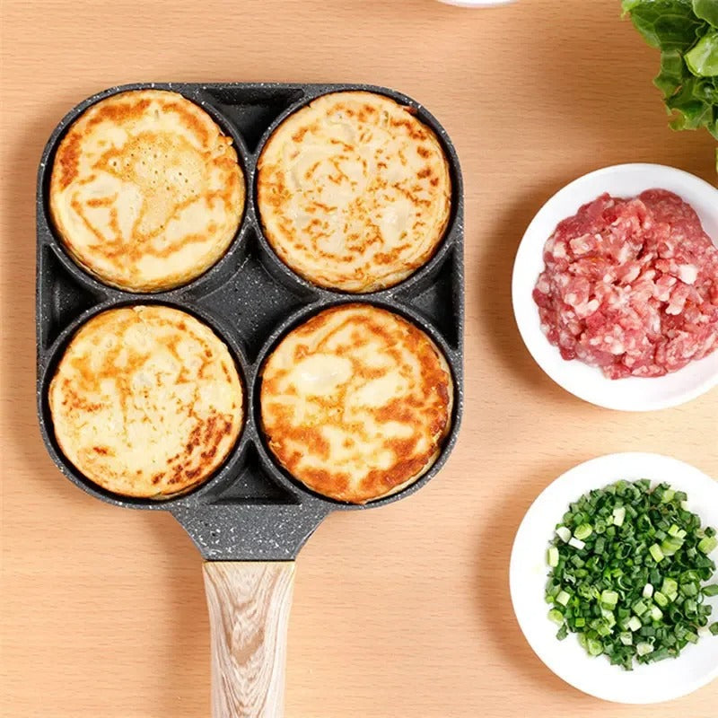 Multi-Section Maifan Stone Breakfast Cooking Pan