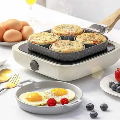 Multi-Section Maifan Stone Breakfast Cooking Pan