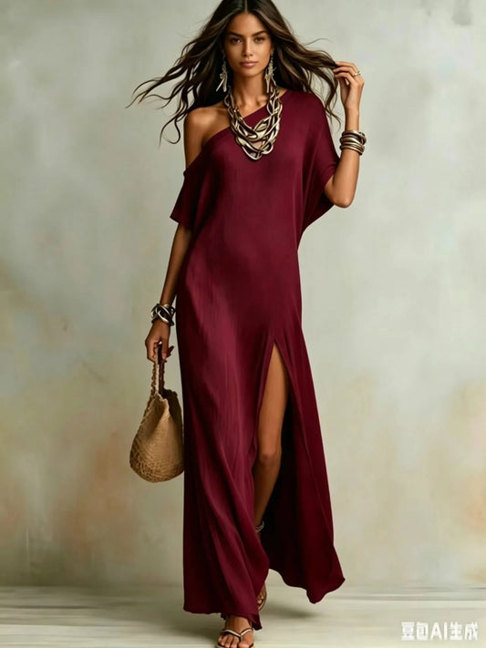Women's Asymmetrical Maxi Dress