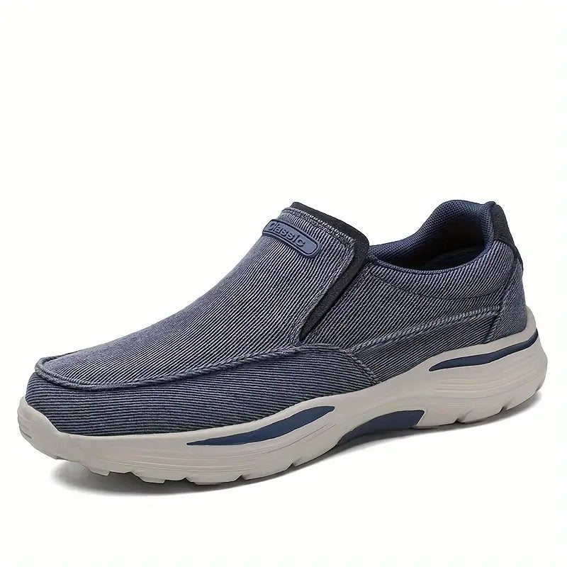 Solid Color Slip-On Loafers for Plus Size Men