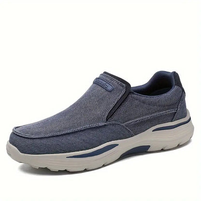 Solid Color Slip-On Loafers for Plus Size Men