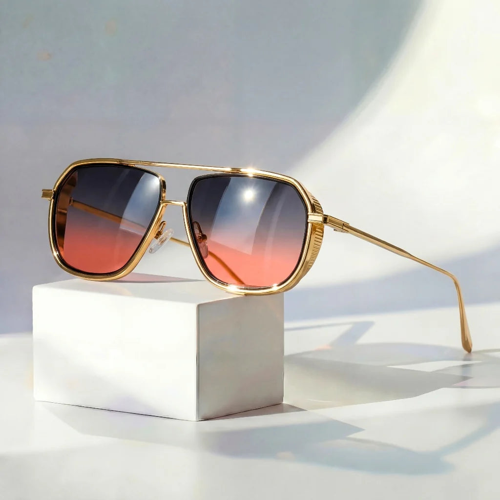 Retro Oversized Shield Sunglasses