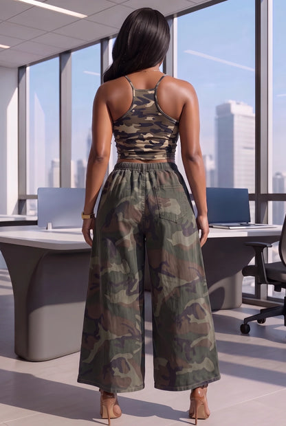 Women’s Drawstring Wide-Leg Trousers