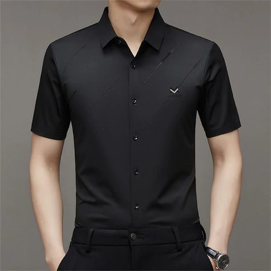 men's ice silk Anti-wrinkle Shirt