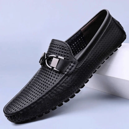 Men’s Classic Leather-look Buckle Loafers