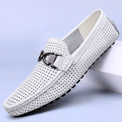 Men’s Classic Leather-look Buckle Loafers