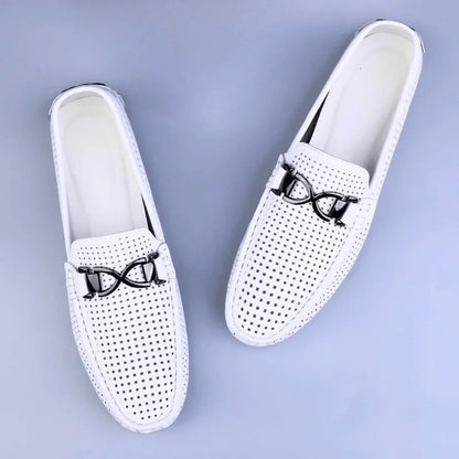 Men’s Classic Leather-look Buckle Loafers