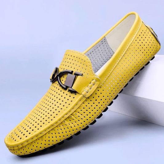 Men’s Classic Leather-look Buckle Loafers