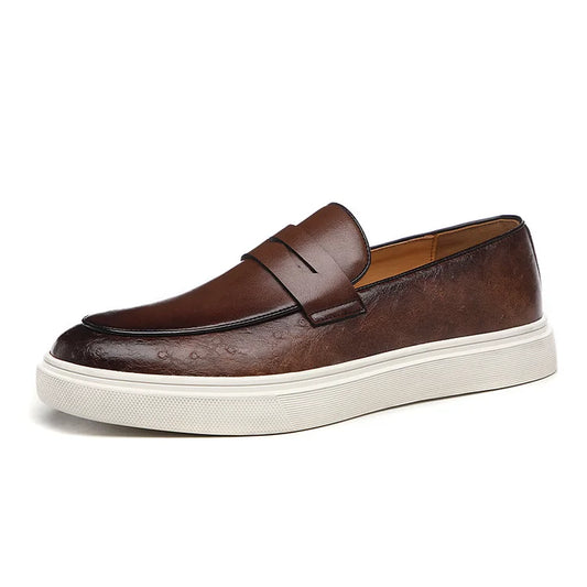Men's Leather-Look Casual Loafers