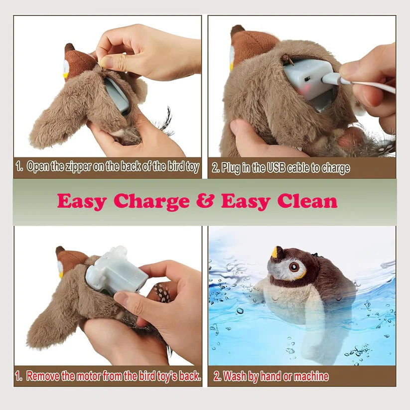 Motion-Activated Flapping Bird Cat Toy