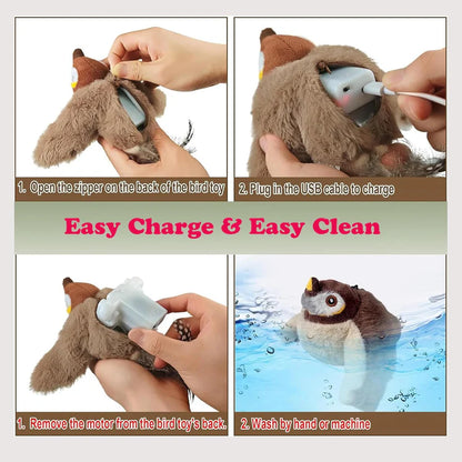 Motion-Activated Flapping Bird Cat Toy