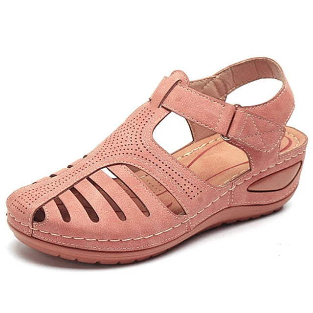 🔥Summer Hot Sale🔥Soft PU Leather-Look Closed Toe Vintage Anti-Slip Sandals
