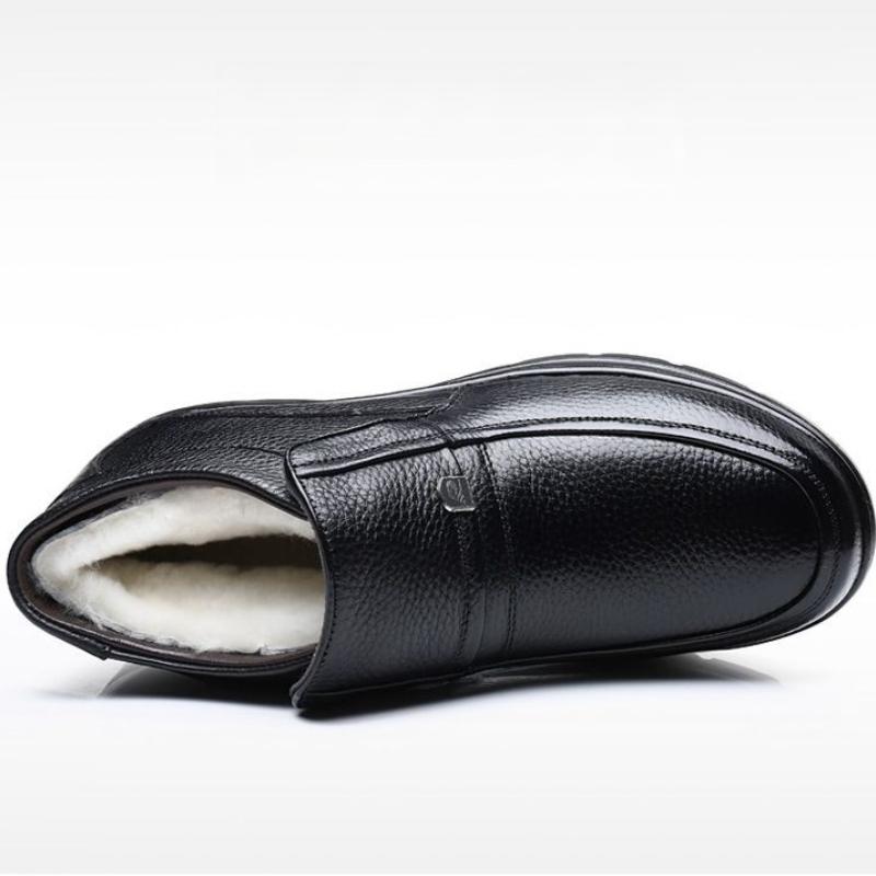 Warm, Non-Slip Leather-Look Shoes