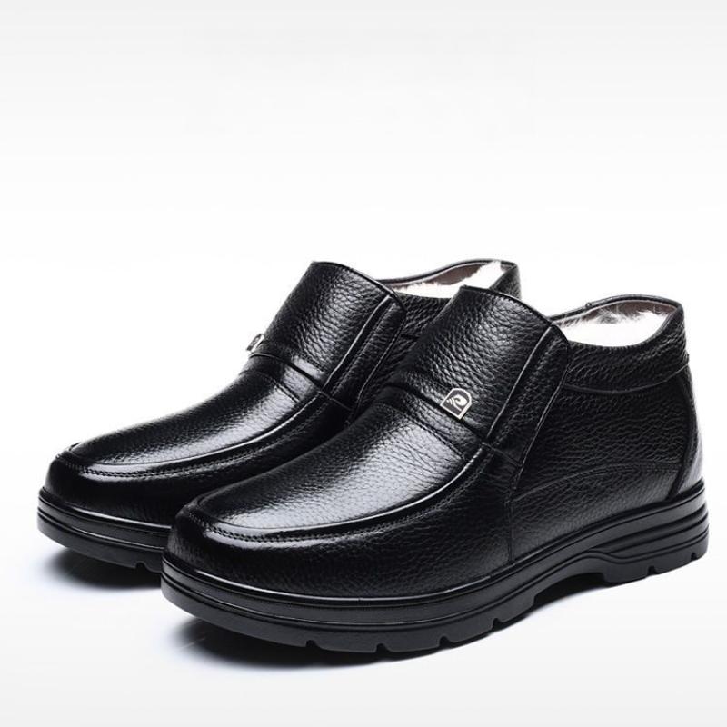 Warm, Non-Slip Leather-Look Shoes